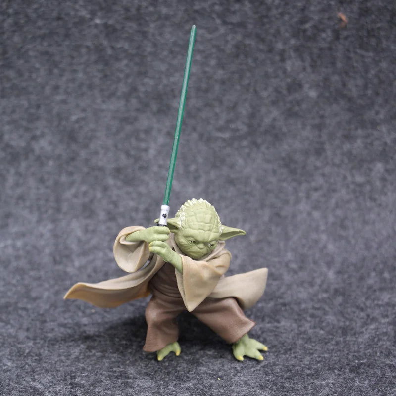 Star Wars Mandalorian Master YODA with Sword Action Figure Toys - Slobuy