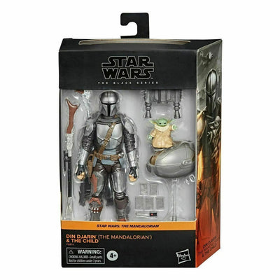 Star Wars The Black Series - Din Djarin The Mandalorian and The Child Baby Yoda Joints Moveable Action Figure Model Toys - Slobuy