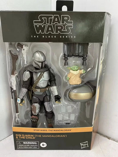 Star Wars The Black Series - Din Djarin The Mandalorian and The Child Baby Yoda Joints Moveable Action Figure Model Toys - Slobuy