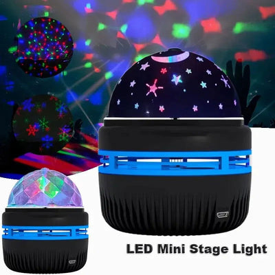 Starry Sky Lamp USB LED NightLights Galaxy Projector Mini Party KTV Birthday Dancing Disco Stage Home Decor Colorful Auto Rotate - Slobuy
