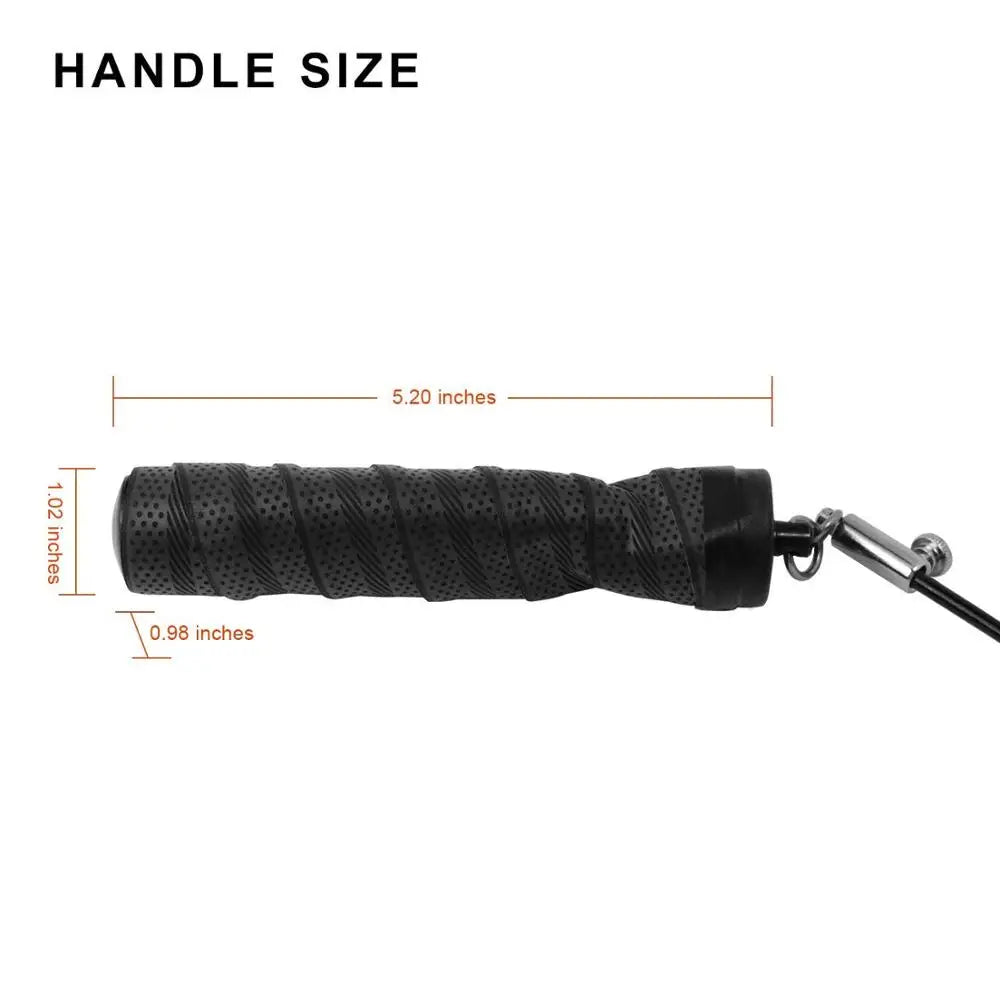 Steel Wire Heavy Jump Rope Speed Fitness Rope Solid PVC Rubber Coating Bearing High Speed Cable - Slobuy