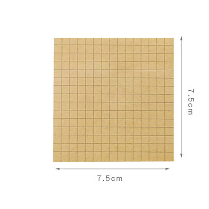 1Pcs 80Sheets Sticky Stationery Notepad Office Bookmark Sticky Notes Khaki / White /Stickers In Notebook Memo Pad - Slobuy