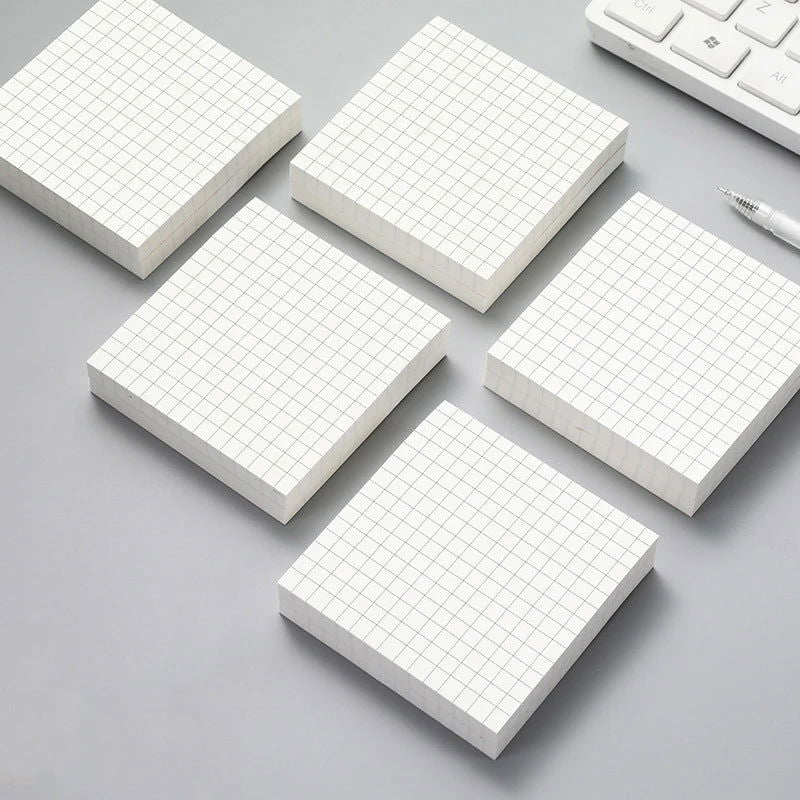 1Pcs 80Sheets Sticky Stationery Notepad Office Bookmark Sticky Notes Khaki / White /Stickers In Notebook Memo Pad - Slobuy