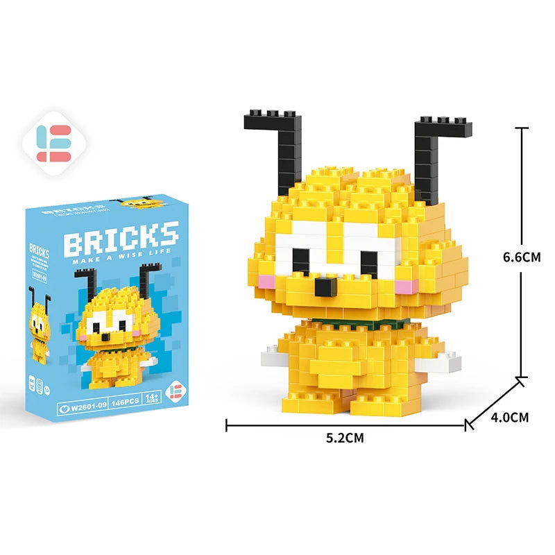 Stitch Disney Princess Elsa LinaBell Building Blocks Mickey Mouse Duck Mini Action Figures Blocks Assemble Toys Brick Kids Gifts - Slobuy