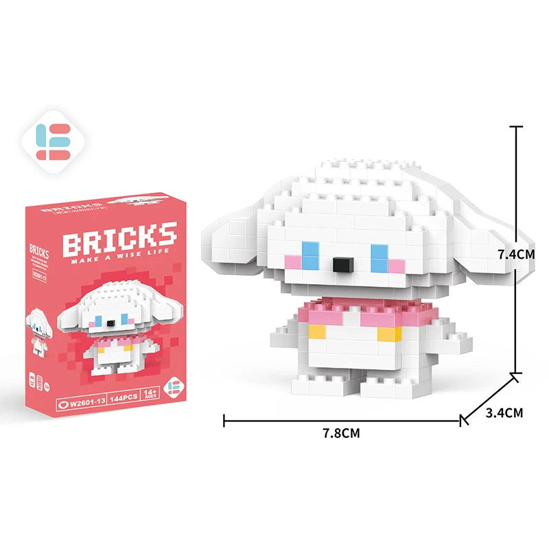 Stitch Disney Princess Elsa LinaBell Building Blocks Mickey Mouse Duck Mini Action Figures Blocks Assemble Toys Brick Kids Gifts - Slobuy