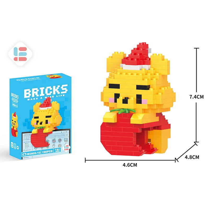 Stitch Disney Princess Elsa LinaBell Building Blocks Mickey Mouse Duck Mini Action Figures Blocks Assemble Toys Brick Kids Gifts - Slobuy