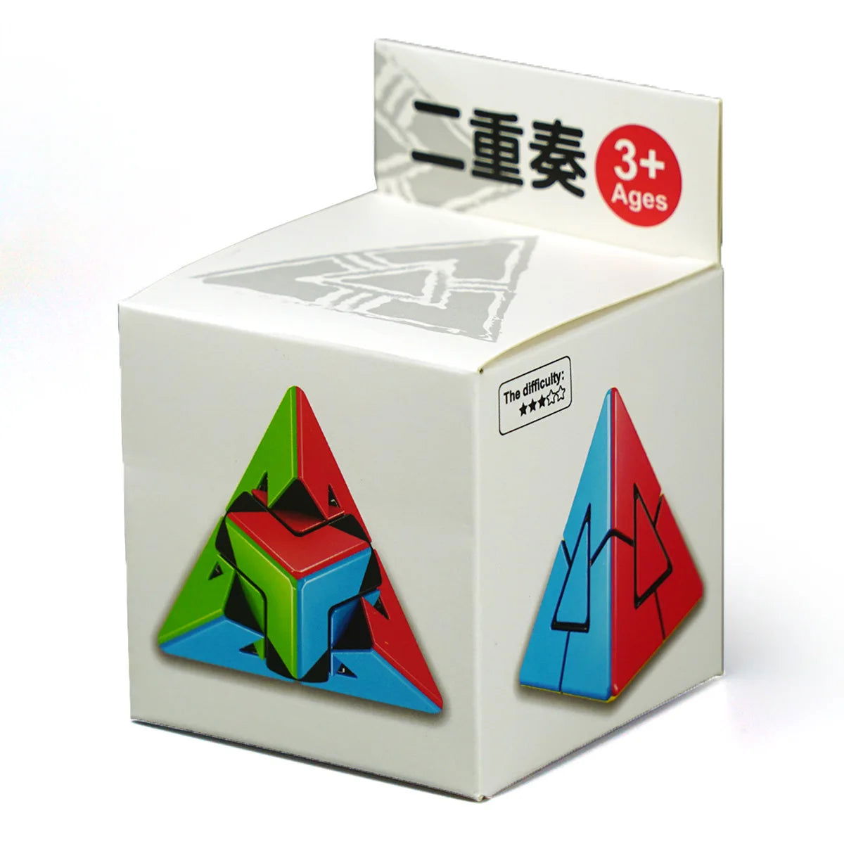 Strange Shape Magic Cube Duet Pyramid 2x2 Duo Brain Teaser Puzzle Educational Toy - Slobuy
