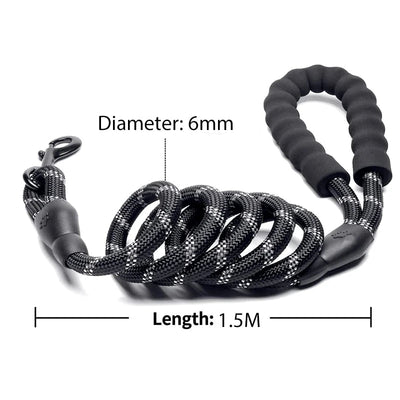 Strong Dog Leash Pet Leashes Reflective Leash For Big Small Medium Dog Leash Drag Pull Tow Golden Retriever - Slobuy