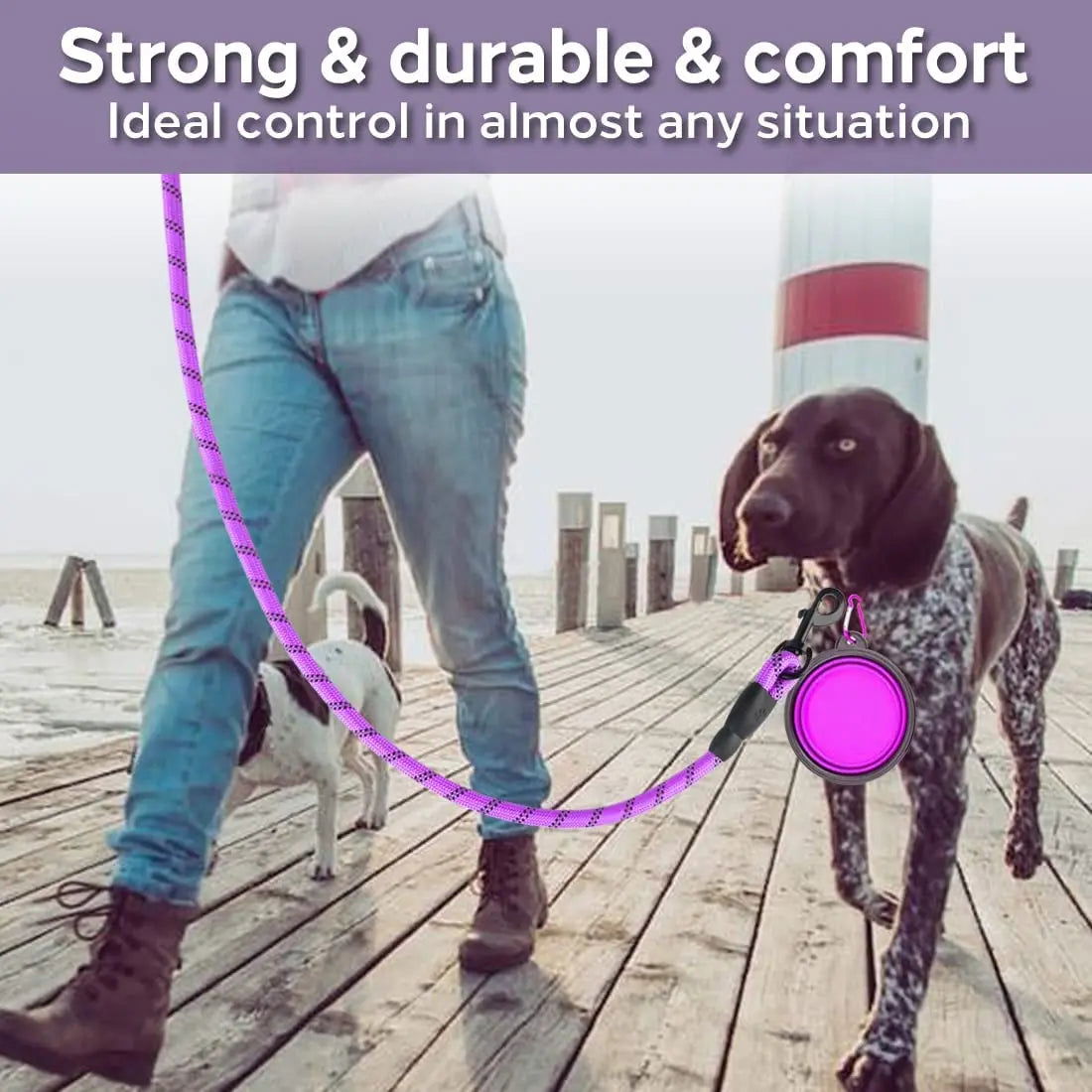 Strong Dog Leash Pet Leashes Reflective Leash For Big Small Medium Dog Leash Drag Pull Tow Golden Retriever - Slobuy