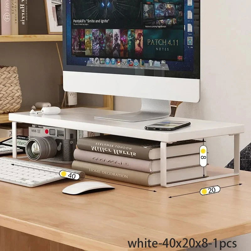 Student dormitory computer monitor elevated display base  home office elevated computer desktop creative storage rack - Slobuy