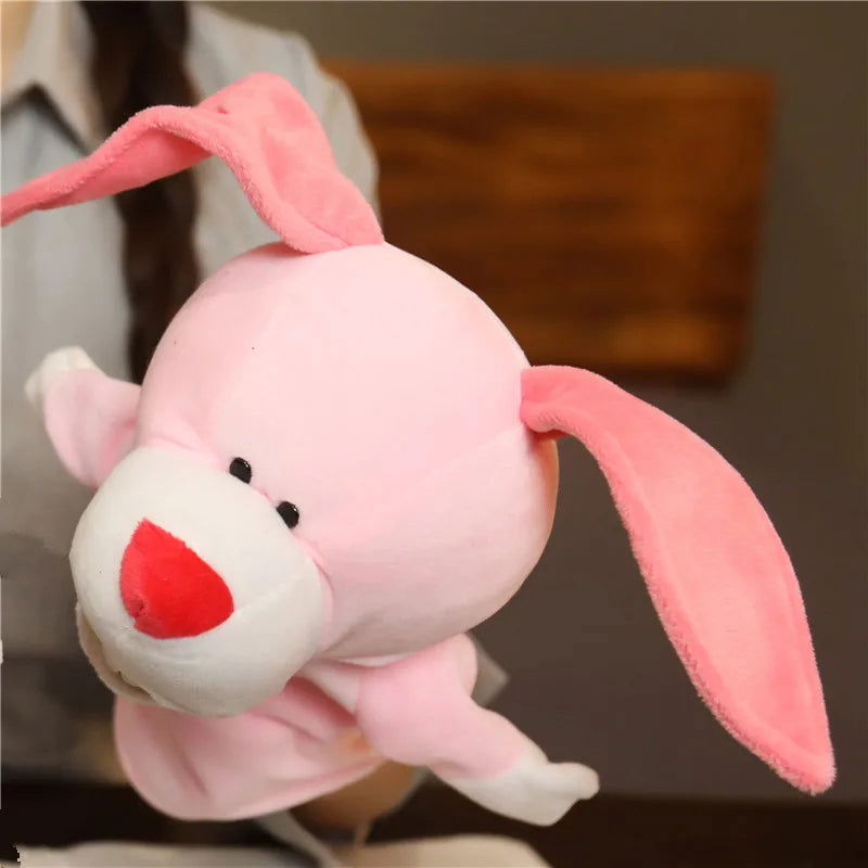 Stuffed Plush Animals Toys Hand Finger Story Puppet Kawaii Dolls Educational Baby Toys Lion Elephant Bunny Monkey Children GIft - Slobuy