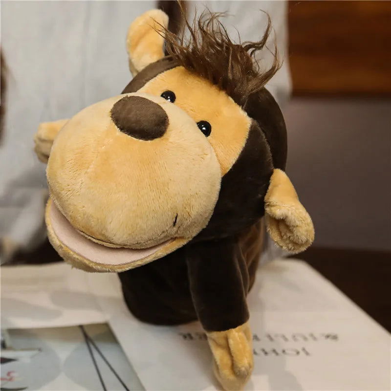 Stuffed Plush Animals Toys Hand Finger Story Puppet Kawaii Dolls Educational Baby Toys Lion Elephant Bunny Monkey Children GIft - Slobuy