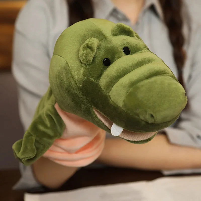 Stuffed Plush Animals Toys Hand Finger Story Puppet Kawaii Dolls Educational Baby Toys Lion Elephant Bunny Monkey Children GIft - Slobuy