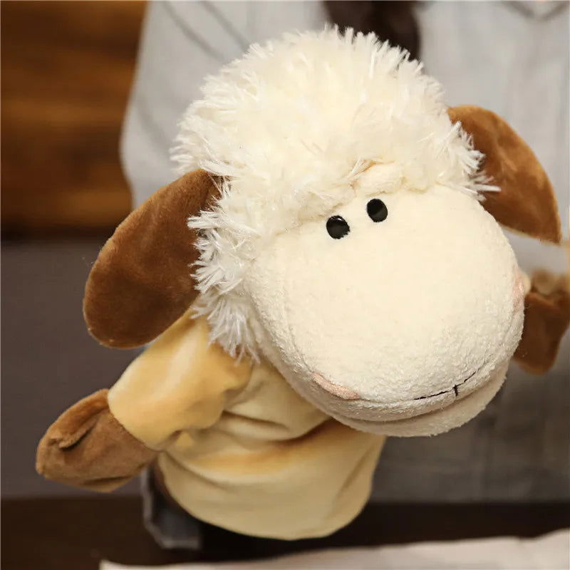 Stuffed Plush Animals Toys Hand Finger Story Puppet Kawaii Dolls Educational Baby Toys Lion Elephant Bunny Monkey Children GIft - Slobuy