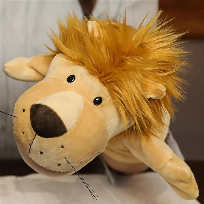 Stuffed Plush Animals Toys Hand Finger Story Puppet Kawaii Dolls Educational Baby Toys Lion Elephant Bunny Monkey Children GIft - Slobuy