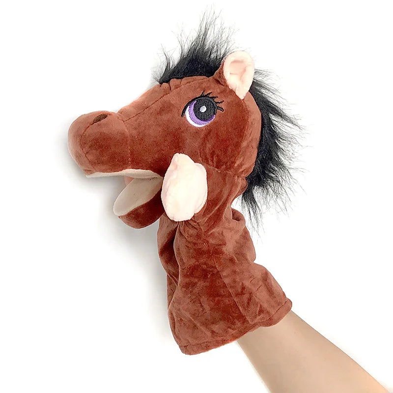 Stuffed Plush Animals Toys Hand Finger Story Puppet Kawaii Dolls Educational Baby Toys Lion Elephant Bunny Monkey Children GIft - Slobuy
