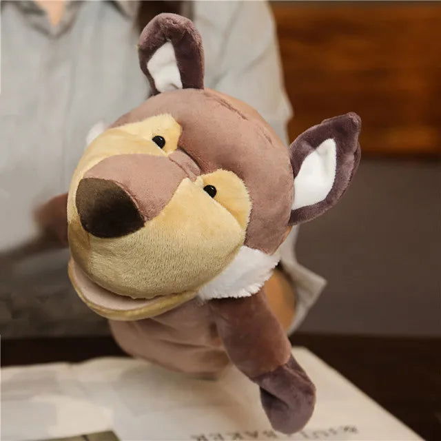 Stuffed Plush Animals Toys Hand Finger Story Puppet Kawaii Dolls Educational Baby Toys Lion Elephant Bunny Monkey Children GIft - Slobuy