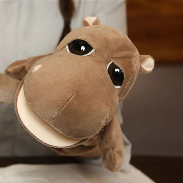 Stuffed Plush Animals Toys Hand Finger Story Puppet Kawaii Dolls Educational Baby Toys Lion Elephant Bunny Monkey Children GIft - Slobuy