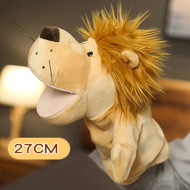 Stuffed Plush Animals Toys Hand Finger Story Puppet Kawaii Dolls Educational Baby Toys Lion Elephant Bunny Monkey Children Gifts - Slobuy