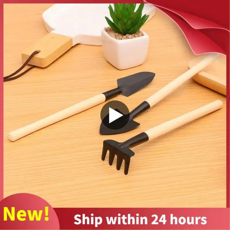 Succulent Plant Gardening Loosening Tools Mini Potted Tools Set Outdoor Manual Plant Flower Shovel Rake Three-Piece Set - Slobuy