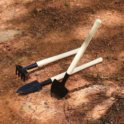Succulent Plant Gardening Loosening Tools Mini Potted Tools Set Outdoor Manual Plant Flower Shovel Rake Three-Piece Set - Slobuy