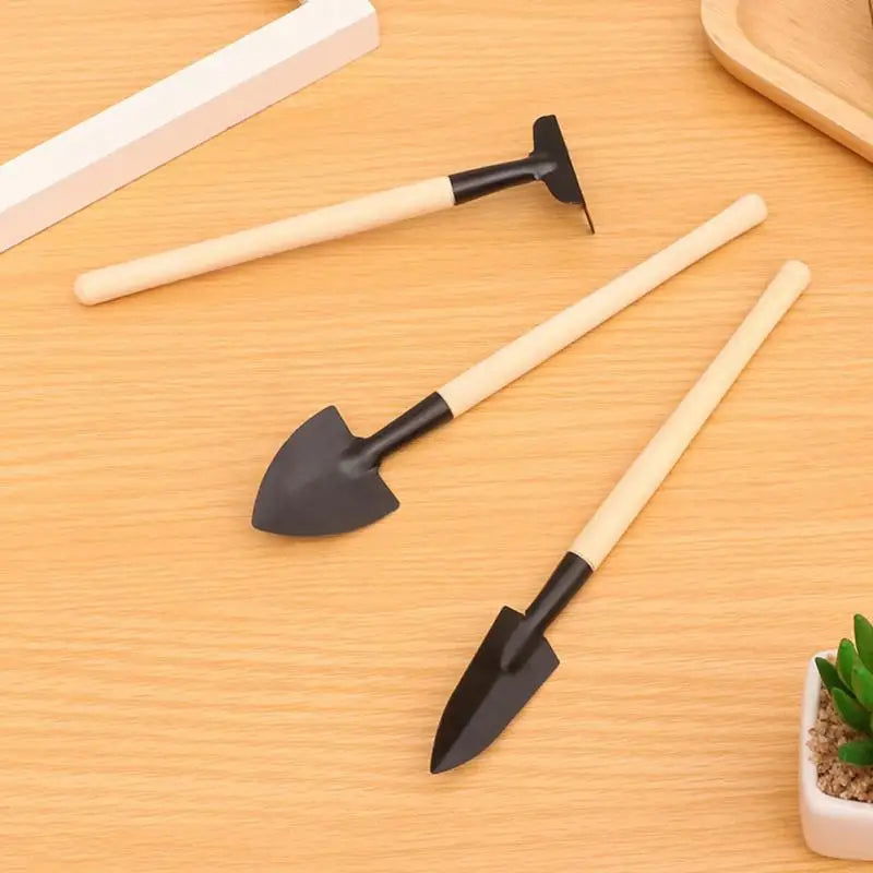 Succulent Plant Gardening Loosening Tools Mini Potted Tools Set Outdoor Manual Plant Flower Shovel Rake Three-Piece Set - Slobuy