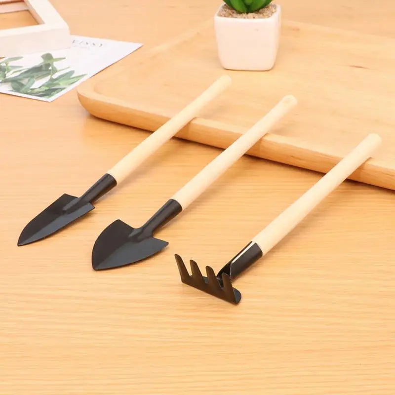 Succulent Plant Gardening Loosening Tools Mini Potted Tools Set Outdoor Manual Plant Flower Shovel Rake Three-Piece Set - Slobuy