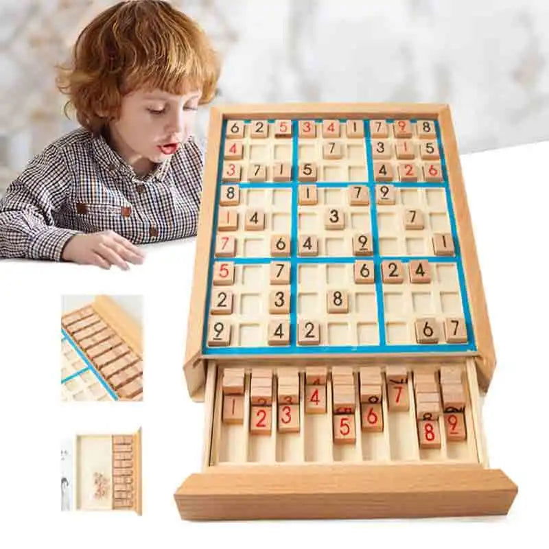 Sudoku Crosswords Montessori Wooden Educational Digits Inference logic Games Latin Square Math Puzzles Number Place Games Toys - Slobuy