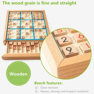Sudoku Crosswords Montessori Wooden Educational Digits Inference logic Games Latin Square Math Puzzles Number Place Games Toys - Slobuy
