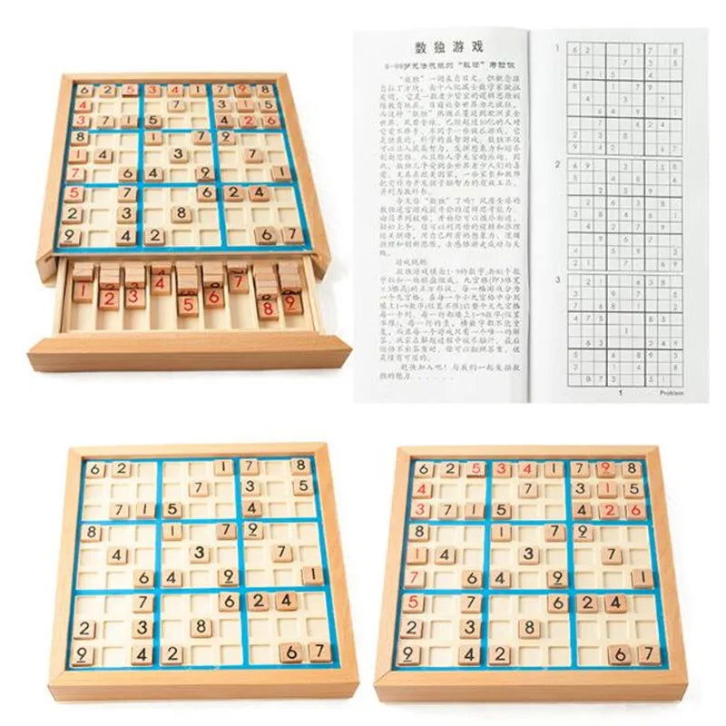 Sudoku Crosswords Montessori Wooden Educational Digits Inference logic Games Latin Square Math Puzzles Number Place Games Toys - Slobuy