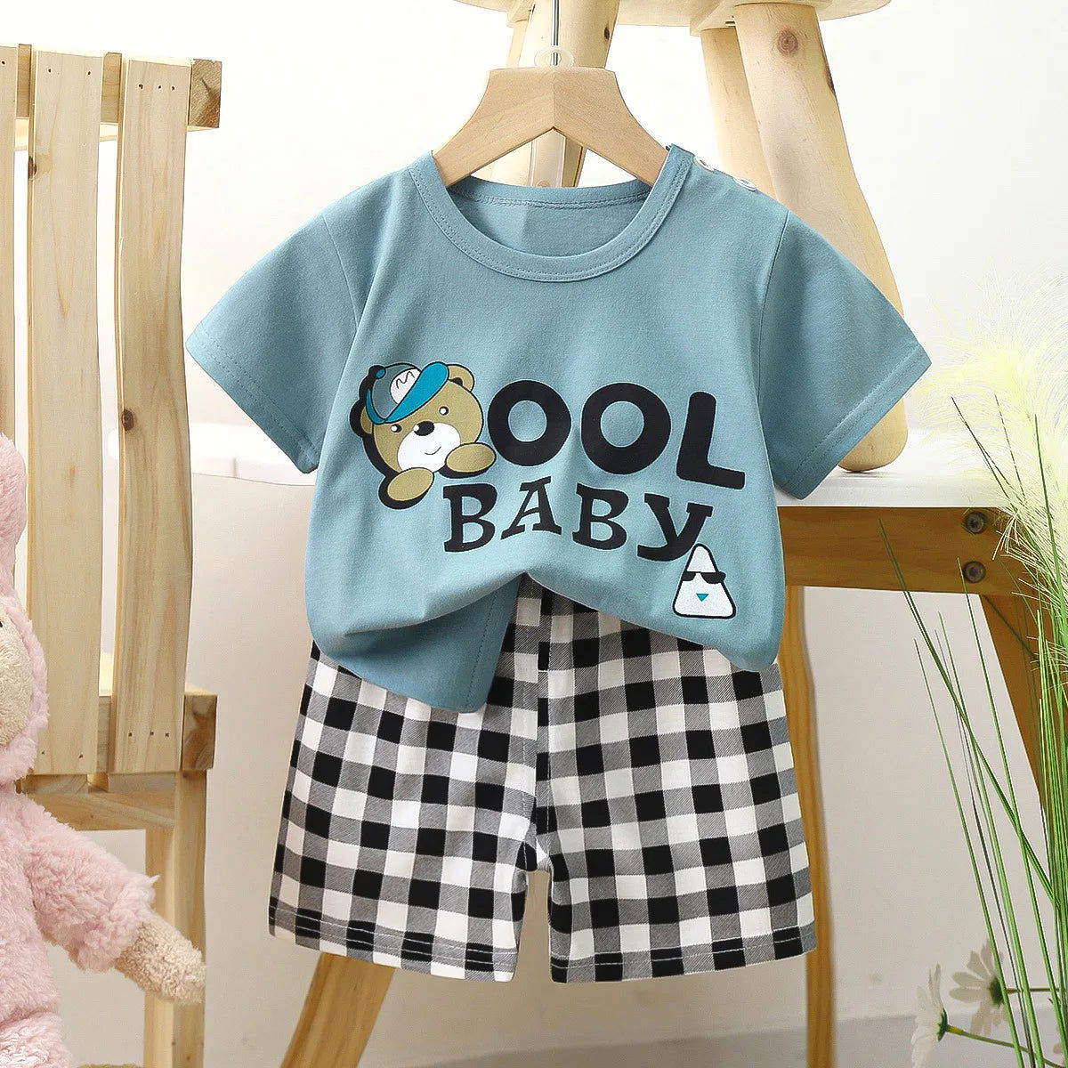 Summer Baby Boy clothes Short sleeve Newborn Baby Clothes Set 2 Pieces Children's Clothes Set leisure Toddler Clothes - Slobuy