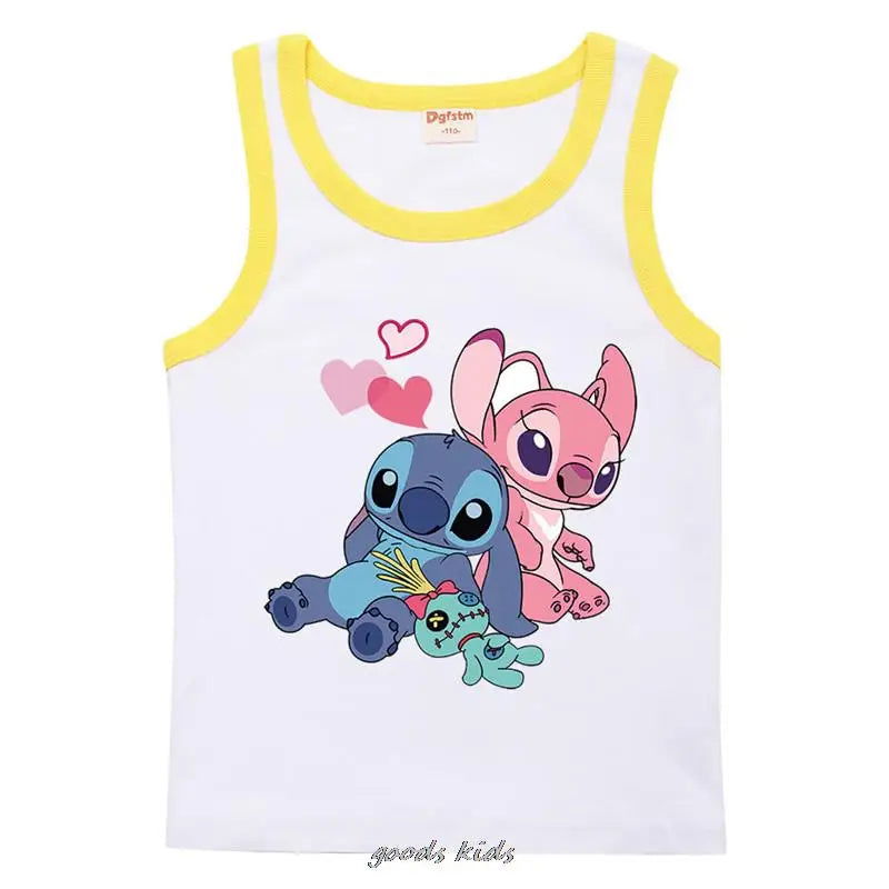 Summer Children's Clothes Sets Lilo And Stitch Boys And Girls T-shirt and Jeans Pants 2 pieces Baby Clothing Sets - Slobuy