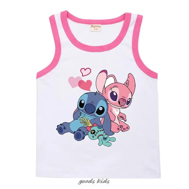 Summer Children's Clothes Sets Lilo And Stitch Boys And Girls T-shirt and Jeans Pants 2 pieces Baby Clothing Sets - Slobuy