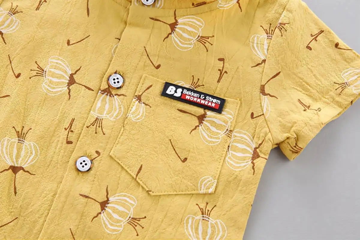 Summer Cotton Baby Boys Clothes suits Fashion Children's girls Shirt with Shorts 2-Piece Sets - Slobuy