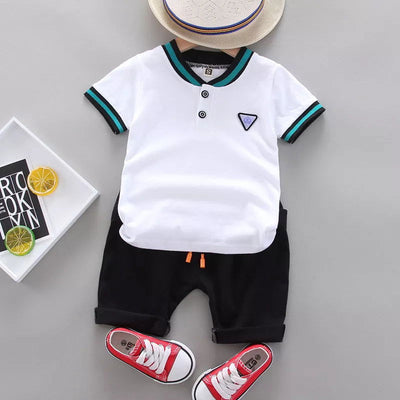 Summer Cotton baby boys Short-sleeved Suits Fashion toddlers girls Polo Clothing suits Casual - Slobuy
