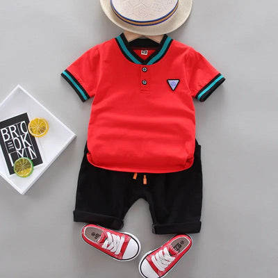 Summer Cotton baby boys Short-sleeved Suits Fashion toddlers girls Polo Clothing suits Casual - Slobuy