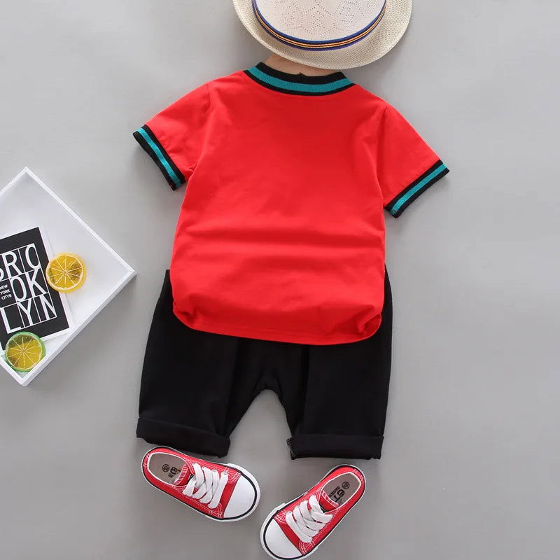 Summer Cotton baby boys Short-sleeved Suits Fashion toddlers girls Polo Clothing suits Casual - Slobuy