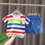 Summer Cute Cartoon Dinosaur Fashion Children O-neck T-shirt+Shorts+Bag Toddler Baby Boys Girls Clothes Set New Kids Tracksuits - Slobuy