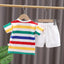 Summer Cute Cartoon Dinosaur Fashion Children O-neck T-shirt+Shorts+Bag Toddler Baby Boys Girls Clothes Set New Kids Tracksuits - Slobuy