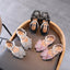 Summer Girls Sandals Fashion Sequins Rhinestone Bow Girls Princess Shoes Baby Girl Shoes Flat Heel Sandals Size 21-35 - Slobuy