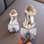 Summer Girls Sandals Fashion Sequins Rhinestone Bow Girls Princess Shoes Baby Girl Shoes Flat Heel Sandals Size 21-35 - Slobuy