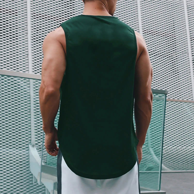 Summer Gym Tank Top Men Mesh Clothing Quick Dry Bodybuilding Sleeveless T Shirt Fitness Singlets Basketball Sports Muscle Vest - Slobuy
