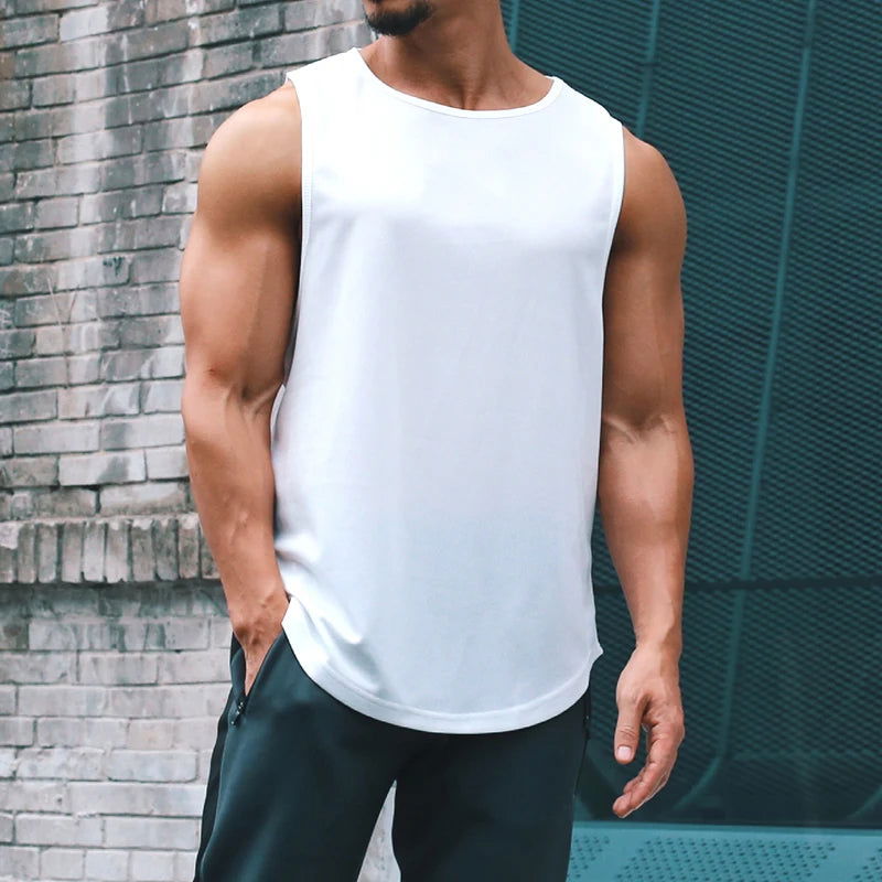Summer Gym Tank Top Men Mesh Clothing Quick Dry Bodybuilding Sleeveless T Shirt Fitness Singlets Basketball Sports Muscle Vest - Slobuy