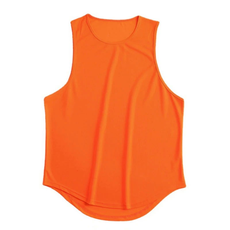 Summer Gym Tank Top Men Mesh Clothing Quick Dry Bodybuilding Sleeveless T Shirt Fitness Singlets Basketball Sports Muscle Vest - Slobuy