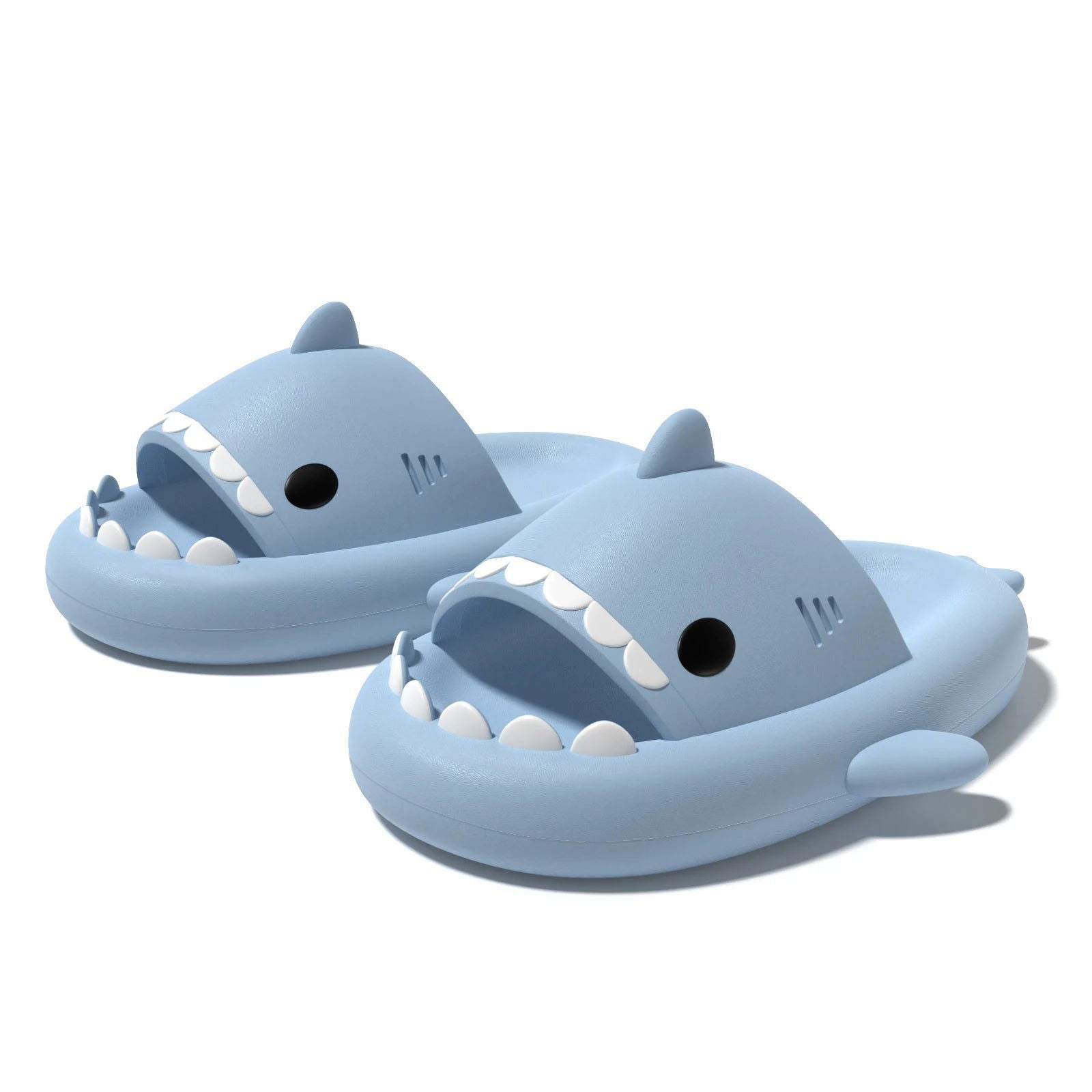 Summer Home Women Shark Slippers Anti-skid EVA Solid Color Couple Parents Outdoor Cool Indoor Household Funny Shoes - Slobuy