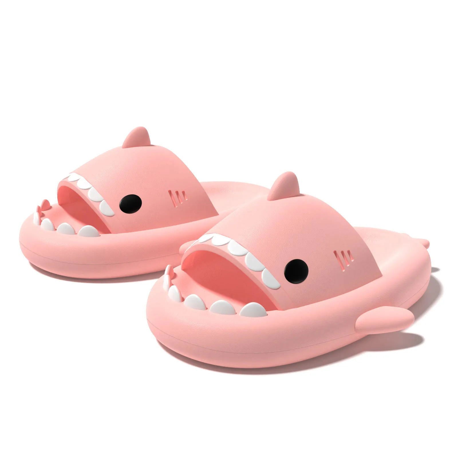 Summer Home Women Shark Slippers Anti-skid EVA Solid Color Couple Parents Outdoor Cool Indoor Household Funny Shoes - Slobuy