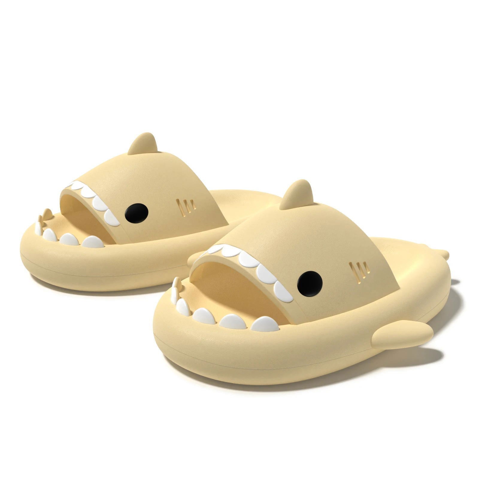 Summer Home Women Shark Slippers Anti-skid EVA Solid Color Couple Parents Outdoor Cool Indoor Household Funny Shoes - Slobuy