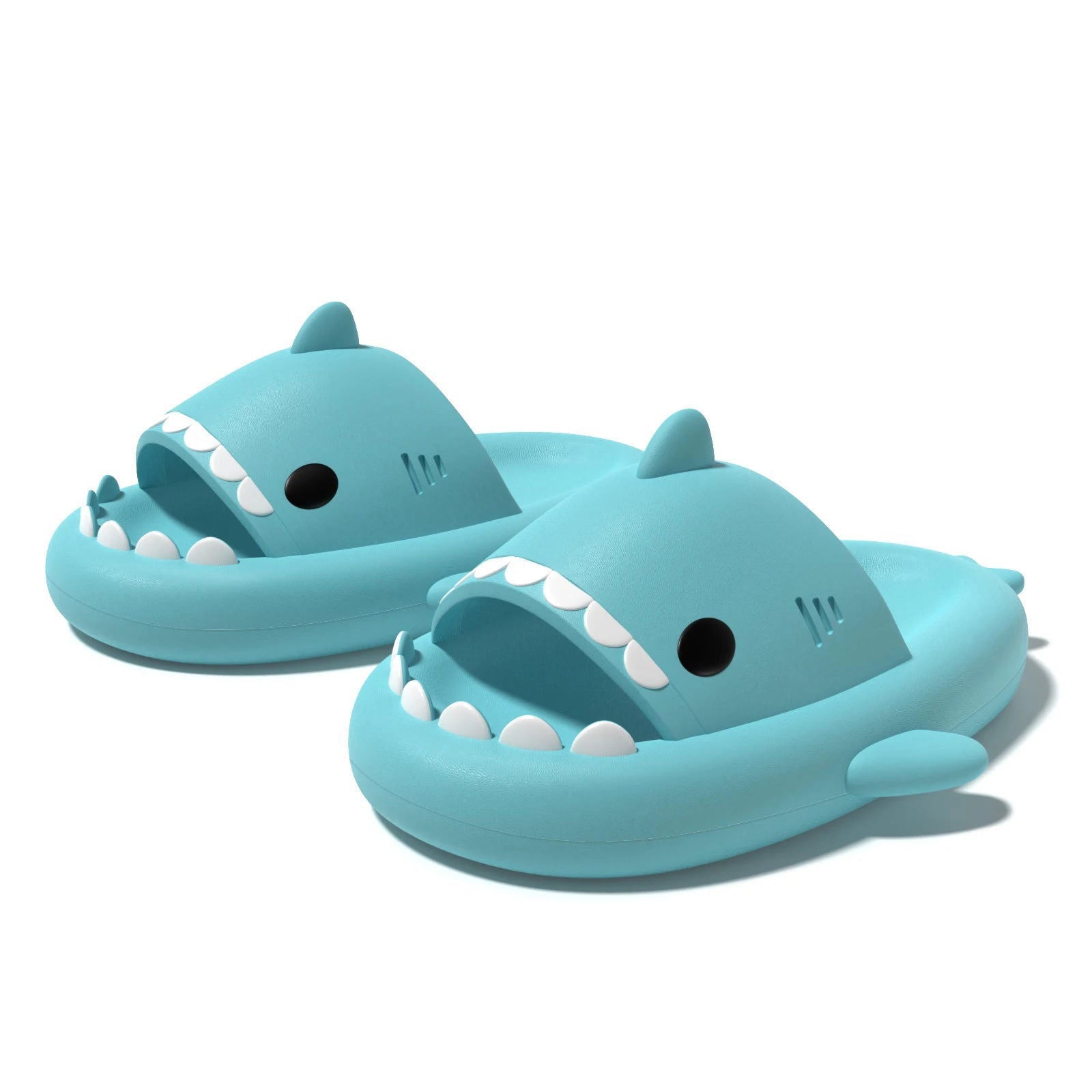Summer Home Women Shark Slippers Anti-skid EVA Solid Color Couple Parents Outdoor Cool Indoor Household Funny Shoes - Slobuy