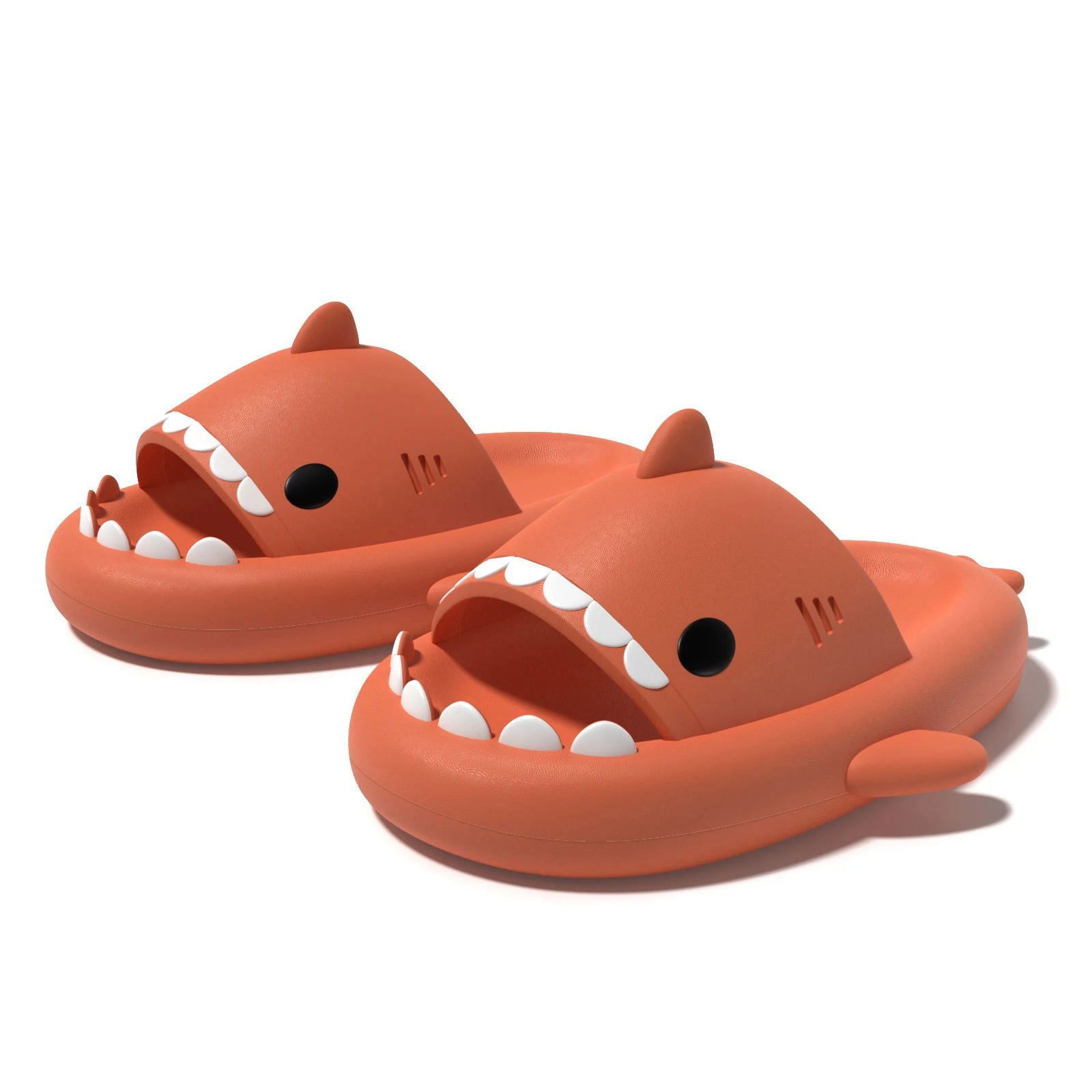 Summer Home Women Shark Slippers Anti-skid EVA Solid Color Couple Parents Outdoor Cool Indoor Household Funny Shoes - Slobuy