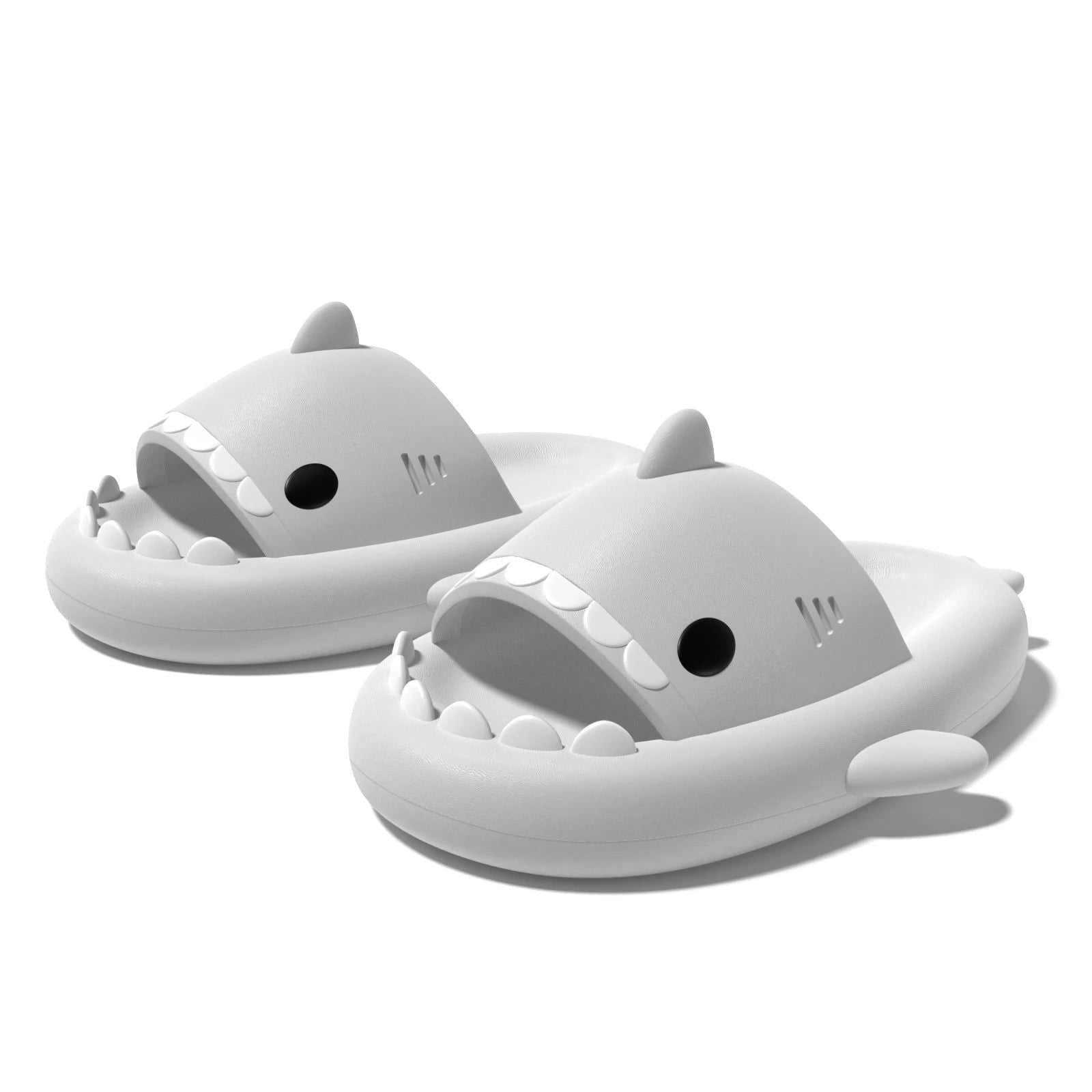 Summer Home Women Shark Slippers Anti-skid EVA Solid Color Couple Parents Outdoor Cool Indoor Household Funny Shoes - Slobuy